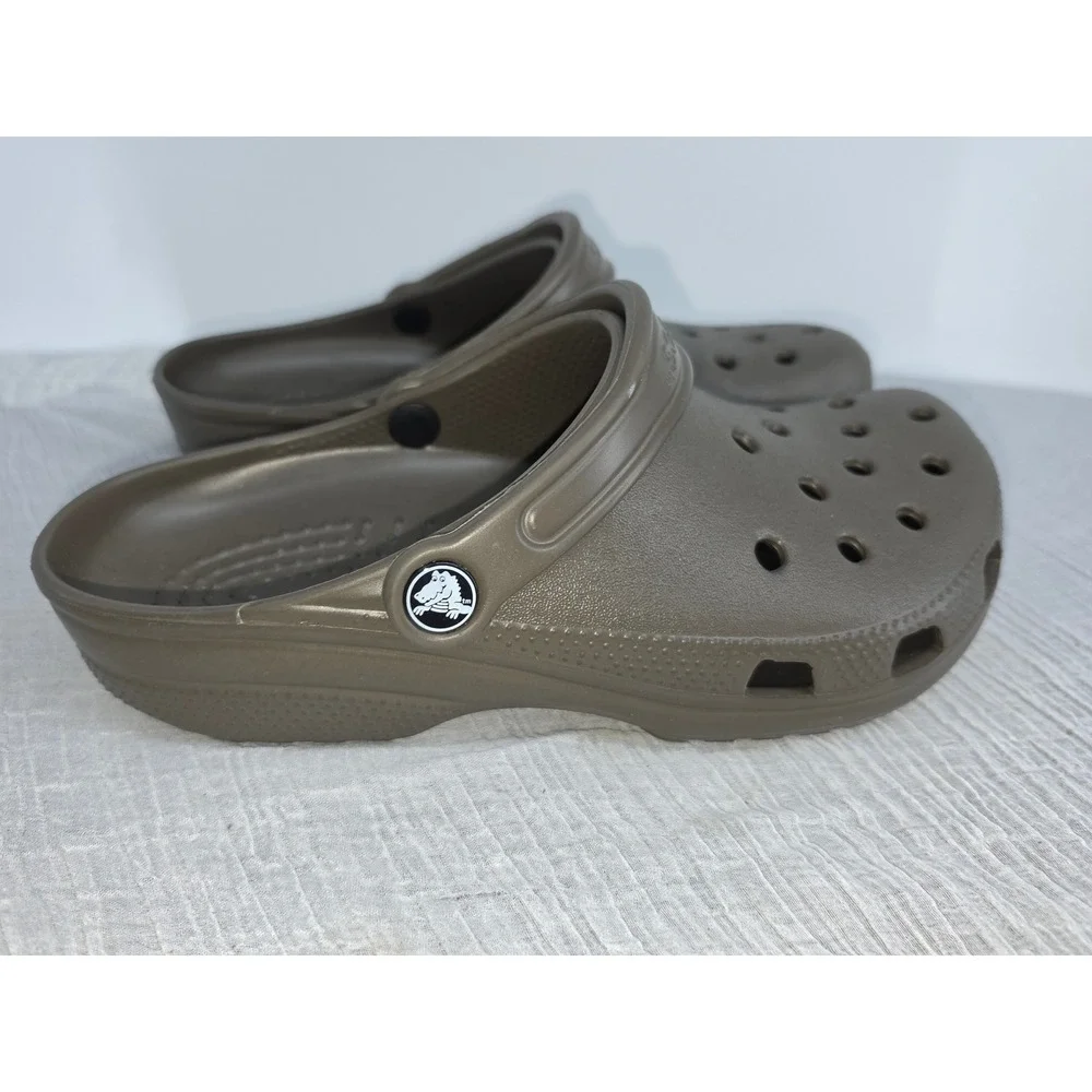 Crocs Classic Clogs Chocolate Brown Mens 7 Womens 9 Slip On Shoes M7 W9